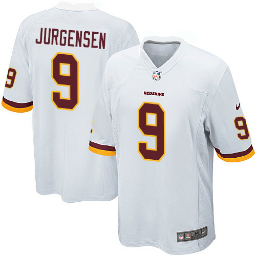 Men's Game Sonny Jurgensen Nike Jersey White Road - #9 NFL Washington Redskins